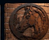 Horse metal sign